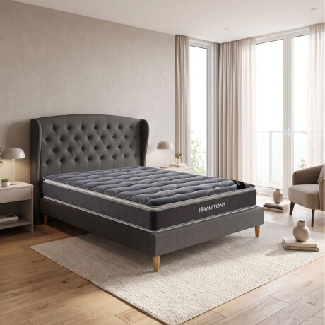 Sommier 2 Plazas HAMPTONS Hybrid Silver Con Respaldo Sommier 2 Plazas HAMPTONS Hybrid Silver Con Respaldo