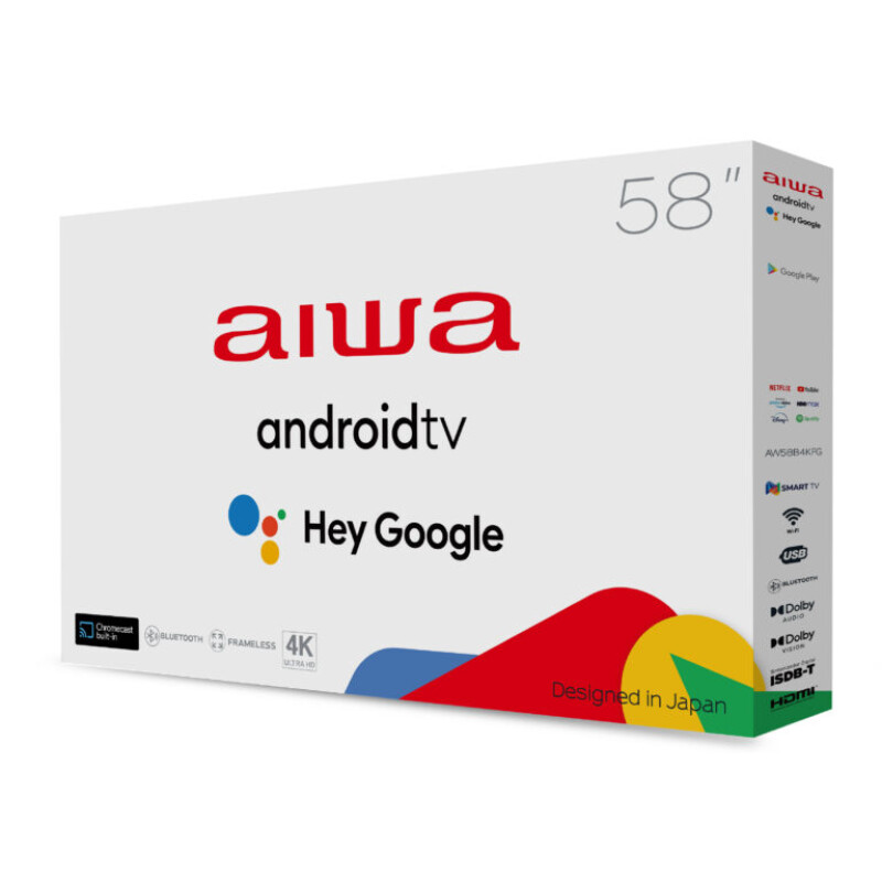 TELEVISOR AIWA 58" LED 4K, FLAT SMART,3840X2160, FRAMELESS 001
