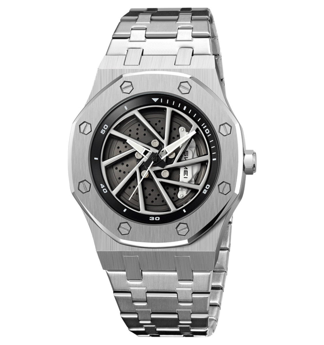 Reloj para hombre Skmei 2359SSI color plateado - Plateado 