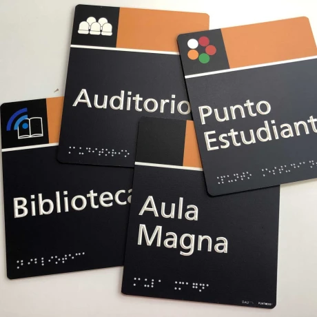 Señalética Braille + Altorrelieve Señalética Braille + Altorrelieve