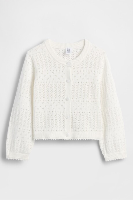 Saco Pointelle Toddler Mujer New Off White