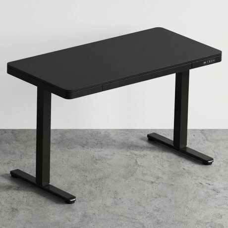 ESCRITORIO REGULABLE METAL-Y-MDF NEGRO ASCEND