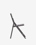 Silla de exterior plegable Torreta de aluminio con acabado gris oscuro Silla de exterior plegable Torreta de aluminio con acabado gris oscuro
