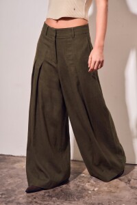 Pantalon Con Lino Safari