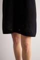 Vestido tejido calado negro