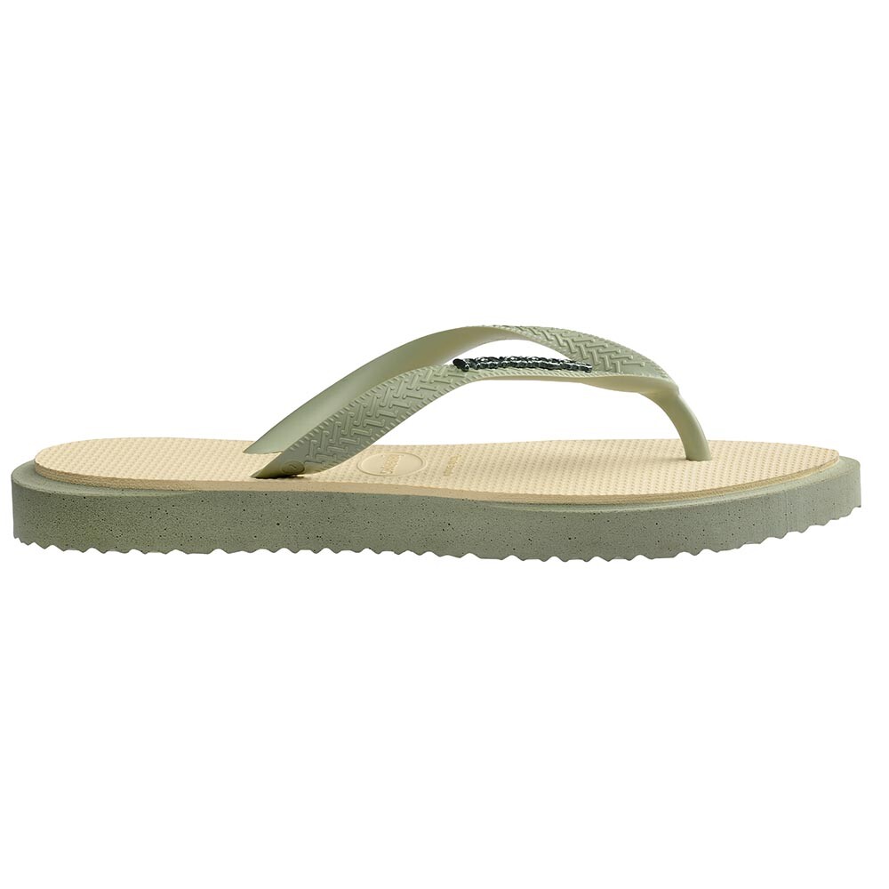 Sandalias Havaianas Top Point Fusion Mujer Smoke Green/Buttercream