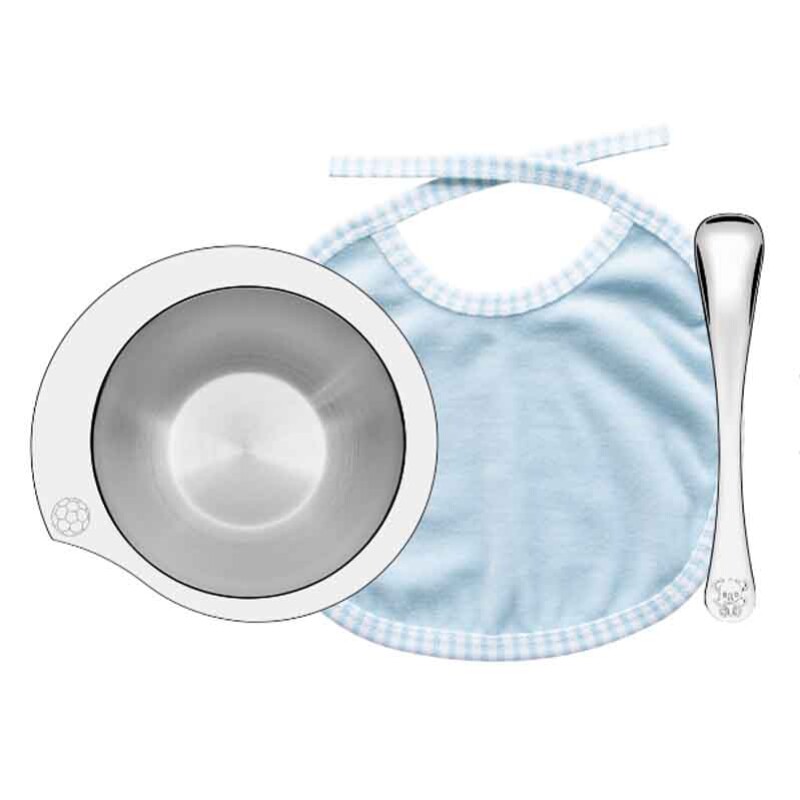 Juego infantil cuchara + plato - Celeste - Tramontina Juego infantil cuchara + plato - Celeste - Tramontina