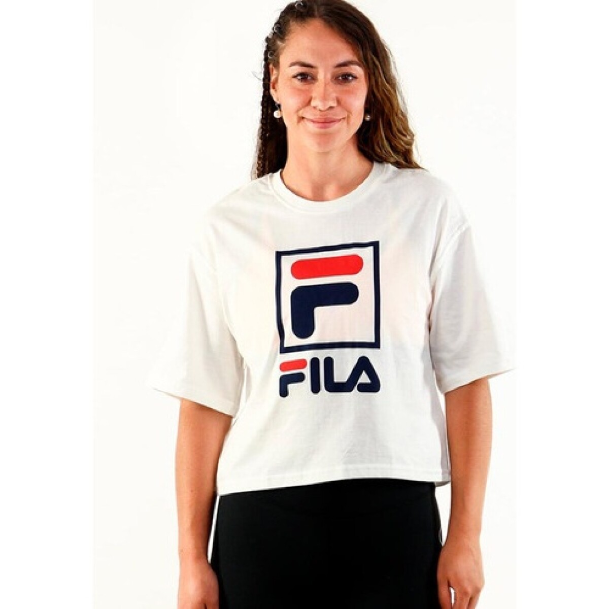 Camiseta para Dama Fila Stack New Blanca - L 