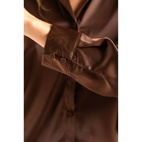 Camisa Saten Chocolate