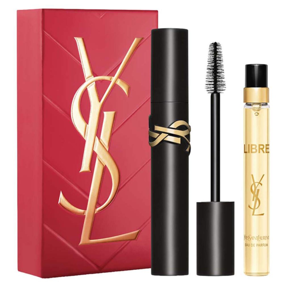 Cofre Yves Saint Laurent Máscara de Pestañas Lash Clash + Libre EDP Travel Size 10ml 