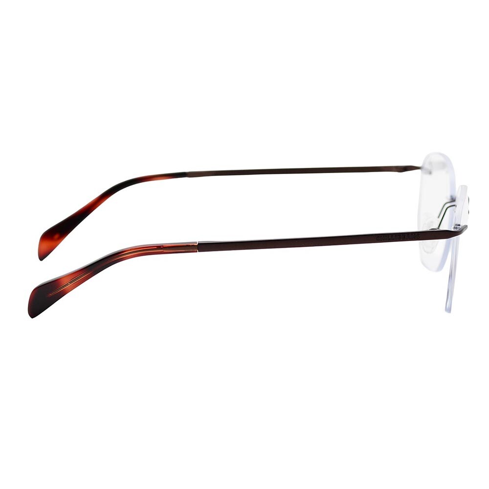 Lentes De Vista Chilli Beans Cuadrado De Titanio Marrón Oscuro/Marrón Oscuro