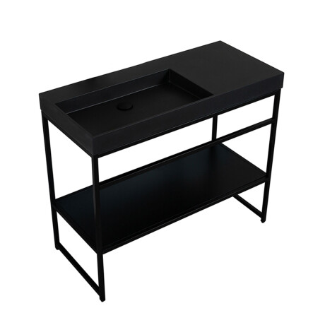 MOBILIARIO BAÑO BACHA CUARZO MUEBLE ACERO INOX NEGRO MATE GAMAS DE NEGRO