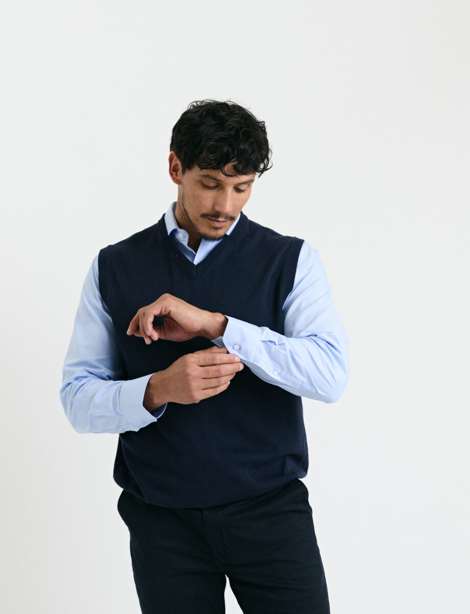 470885 CHALECO HARRINGTON LABEL Azul Oscuro