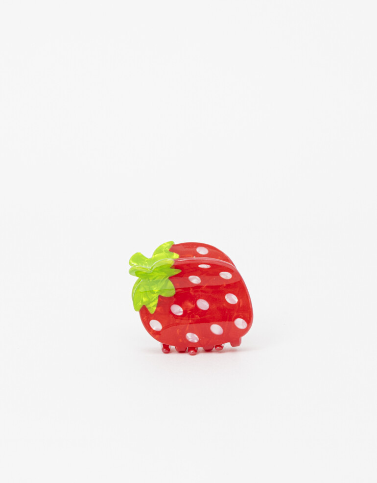 Broche Fantasia Broche Acrílico Frutilla - Combinacion Multicolor