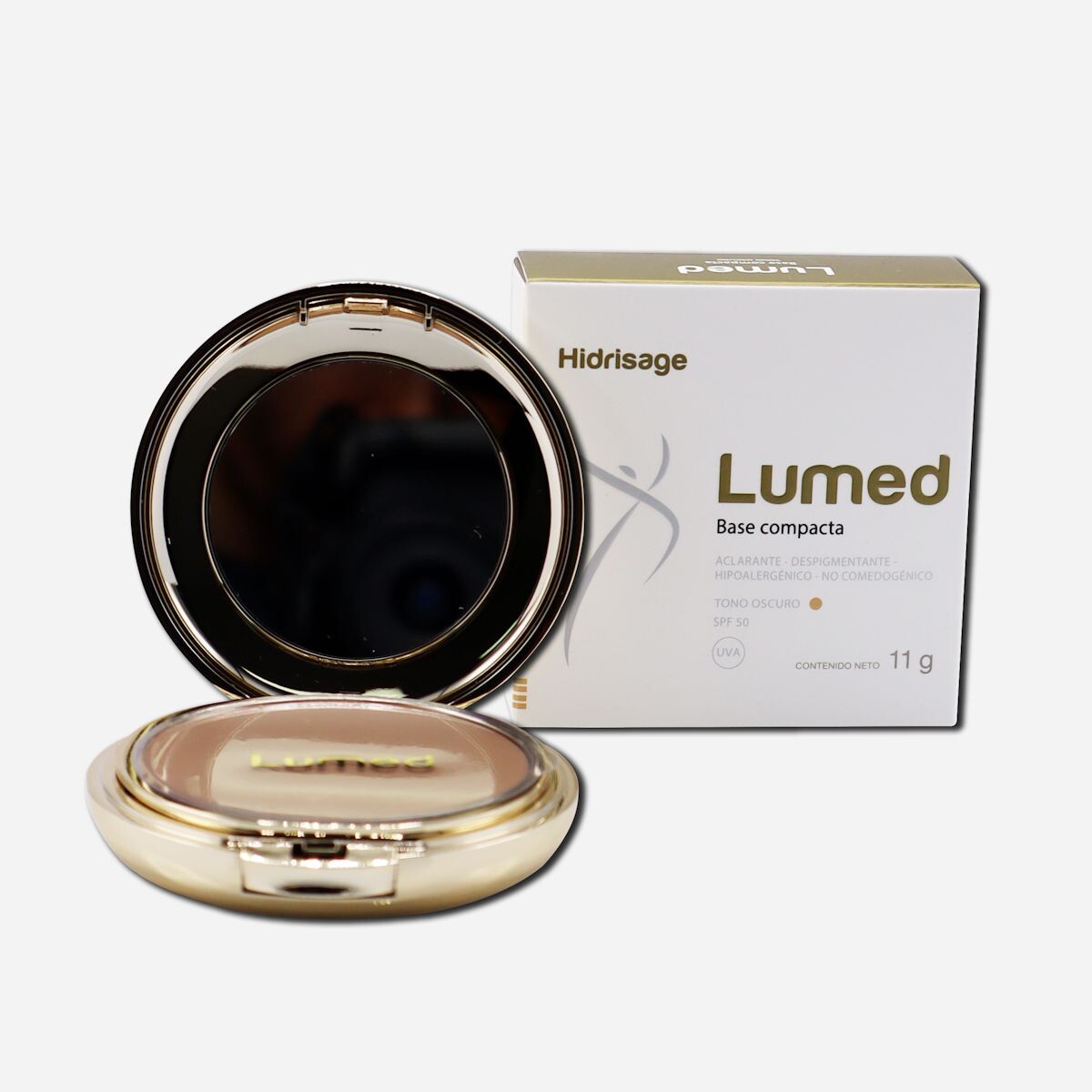 HIDRISAGE LUMED BASE COMP T.OSCURO SPF50 