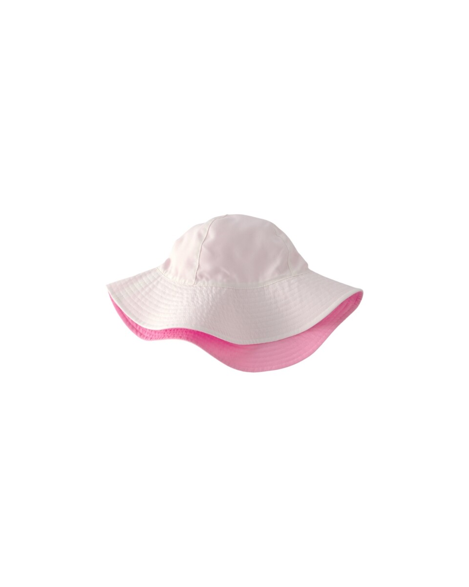 Capelina reversible, rosa y blanco 
