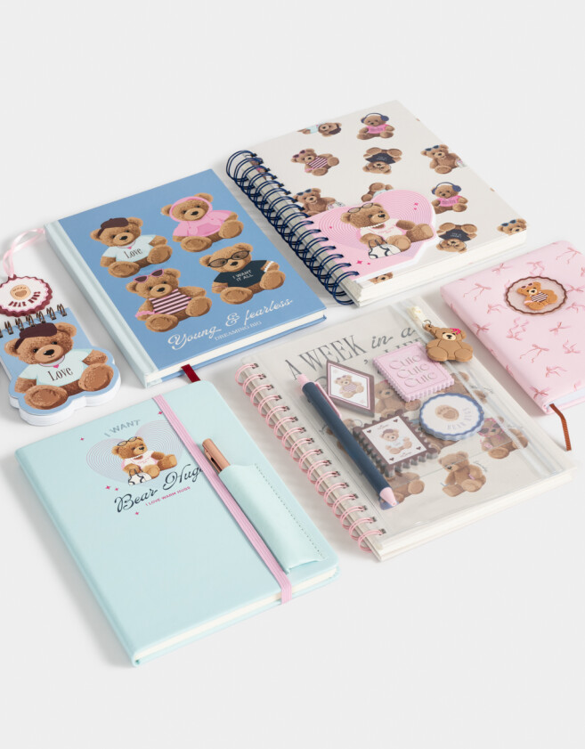 Librería Sets Estampados Set De Librería Con Estuche Teddy - Combinacion Multicolor