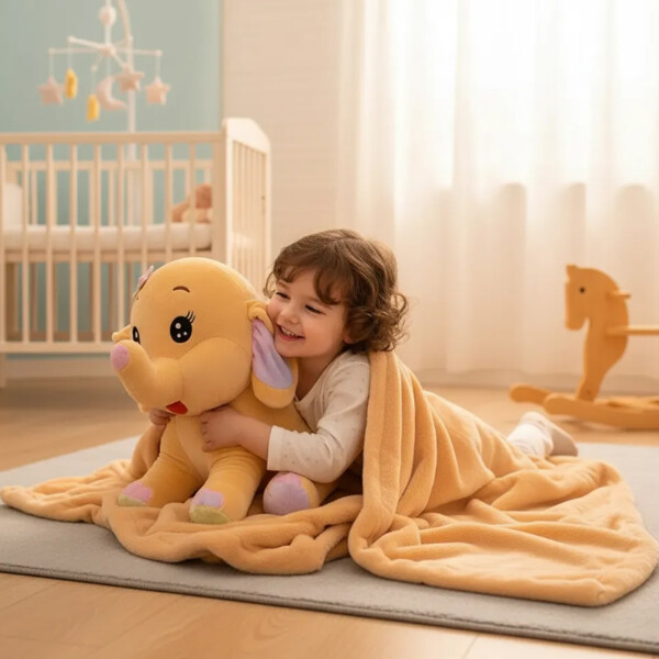 Frazada Peluche 1.60m X 1.00m Elefante