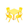 Pack Mesa Infantil Lumax Cuadrada + 4 Sillas Amarillo