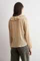 Blusa con volados beige