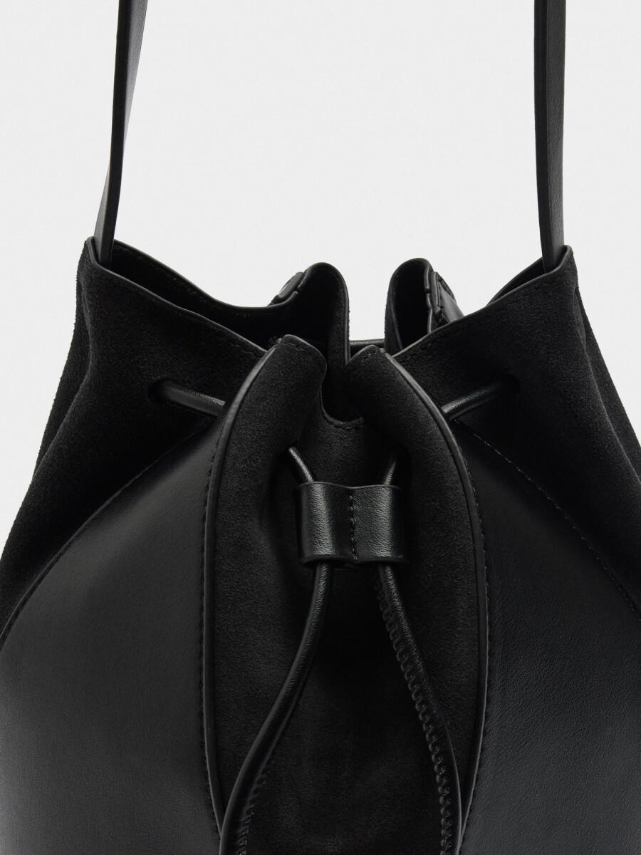 Bolso Bombonera De Piel M negro