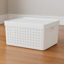 CAJA CESTO ORGANIZADOR QUADRATTA 39X29X24CM Sin color