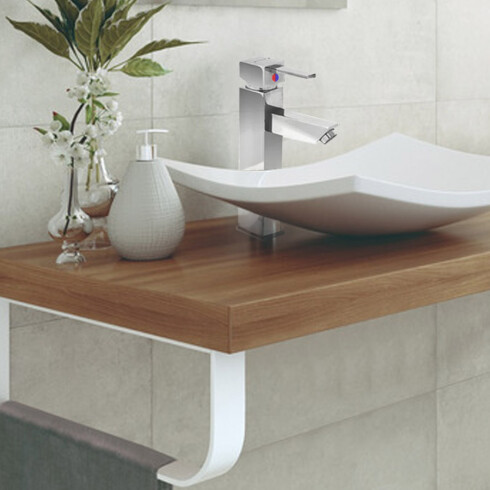 Griferia De Lavatorio Alto 22Cm Linea New York Amanwid Monocomando Cromo 000