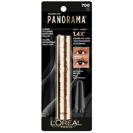Máscara de Pestañas Volumizadora Loreal Panorama Blackest Black Washable