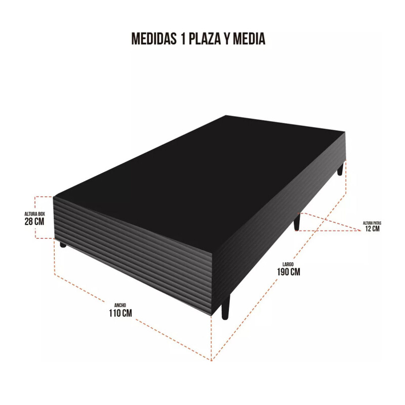 Sommier Colchón Plaza Y Media Densidad 60 150k- La Tentación Sommier Colchón Plaza Y Media Densidad 60 150k- La Tentación