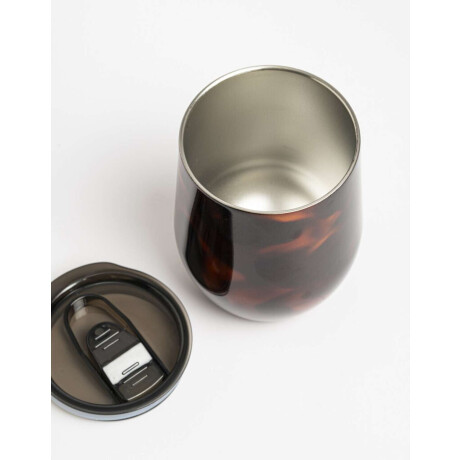 Vaso Metálico Estampa Carey Combinacion Marmol