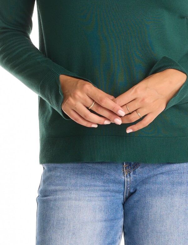 Polera Basica VERDE OSCURO