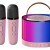 Parlante Set Karaoke Portátil X2 Micrófonos Bluetooth Led Ax Variante Color Rosa