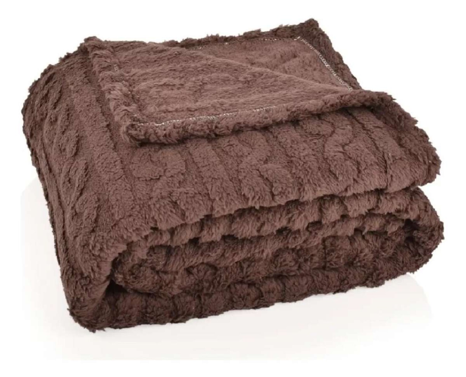 Manta Corderito 2 Plazas 180x200cm - Marrón 