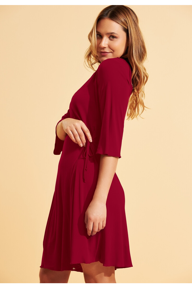 BATA MERYL MANGA 3/4 ROJO ROMANCE - 2377