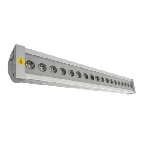 Bañador lineal LED 18P 20W 976lm cálido 10° IP65 TP0310