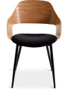 Silla de comedor HVIDOVRE tela negro/roble Silla de comedor HVIDOVRE tela negro/roble