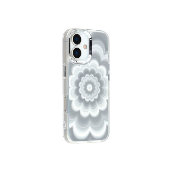 Protector para iPhone 17 diseño flor color gris Protector Para Iphone 17 Diseño Flor Color Gris