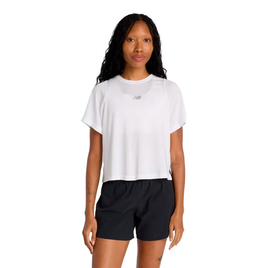 Remera de Mujer New Balance Shirt Infinity Blanco