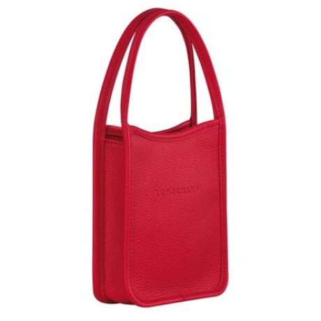 Longchamp -Cartera mini de cuero, Le foulonné Rojo