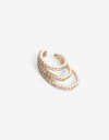 Bijou Cuff Strass Aro Cuff Triple Bañado En Oro - Dorado