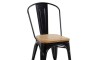 Silla asiento de Madera Tolix Negro