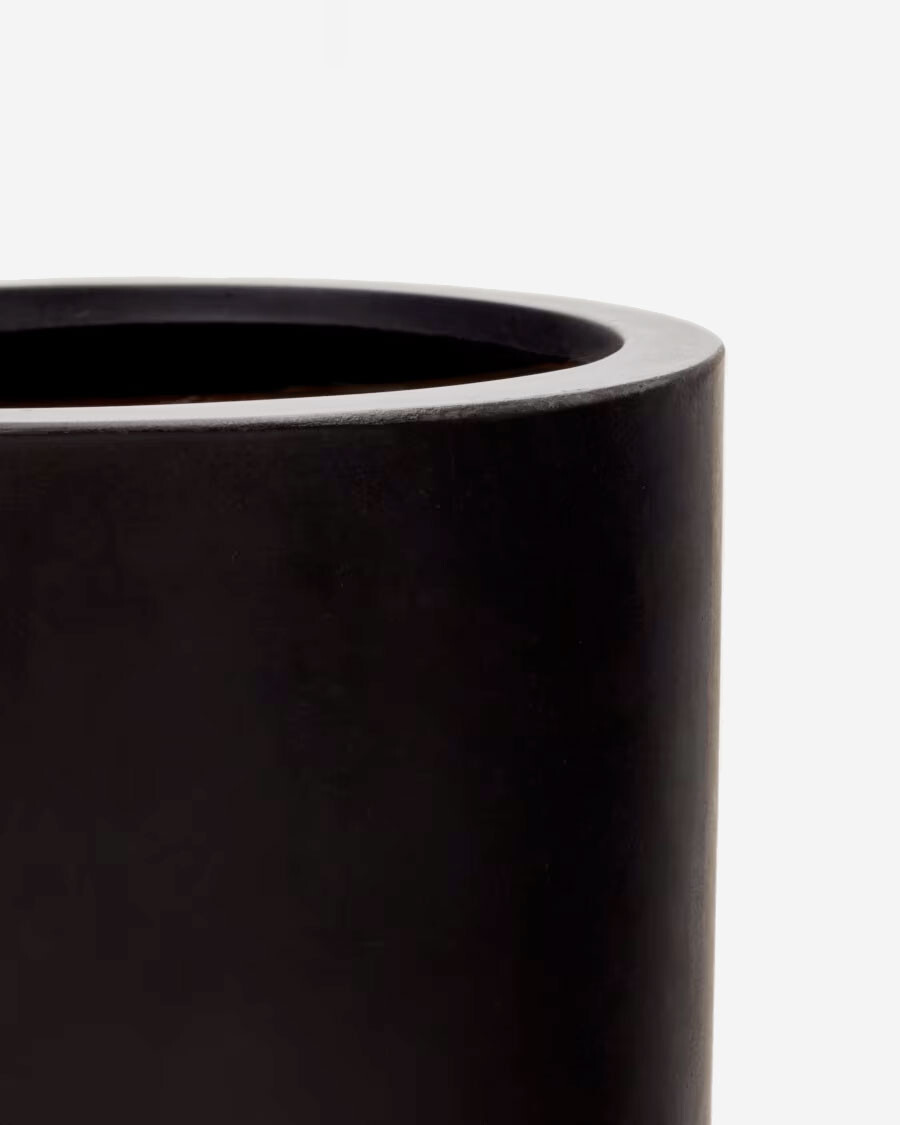 Macetero Aiguablava de cemento negro Ø 42 cm