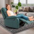 Poltrona Sillón Reclinable Like Con Usb SILLON CUERINA VERDE RECLINABLE ELECTRIC