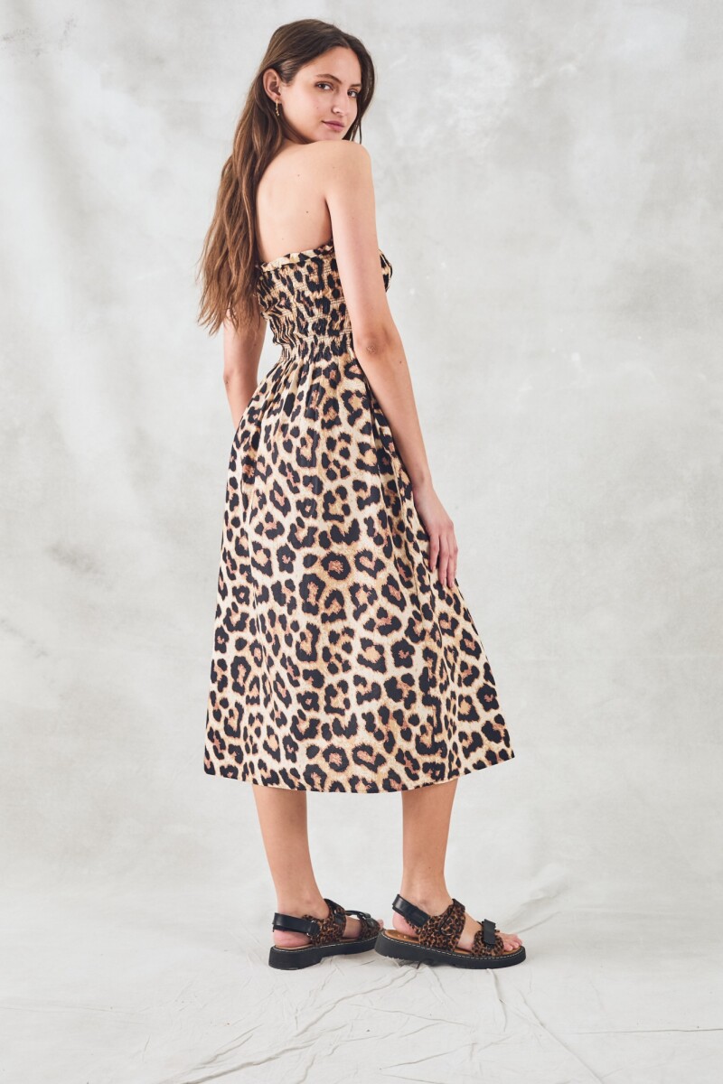 Vestido Animal Print Multi