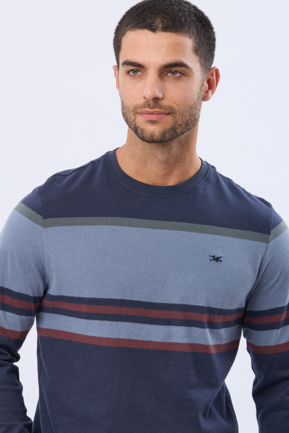 REMERA RAYADA Azul
