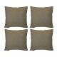Set x4 funda de almohadones lisa 43 x 43 cm MARRON