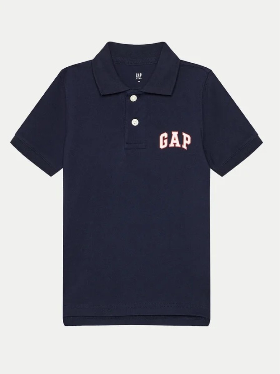 Remera Polo Logo Gap Manga Corta Niño - Tapestry Navy 
