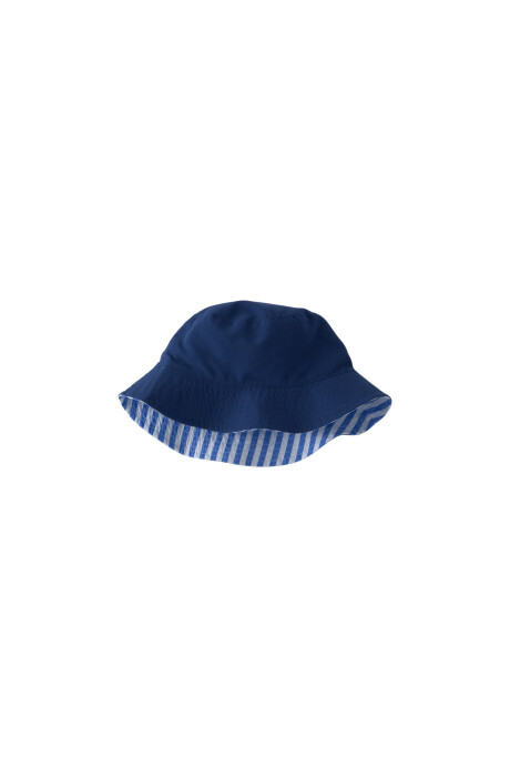 Gorro reversible, azul y rayas Gorro reversible, azul y rayas