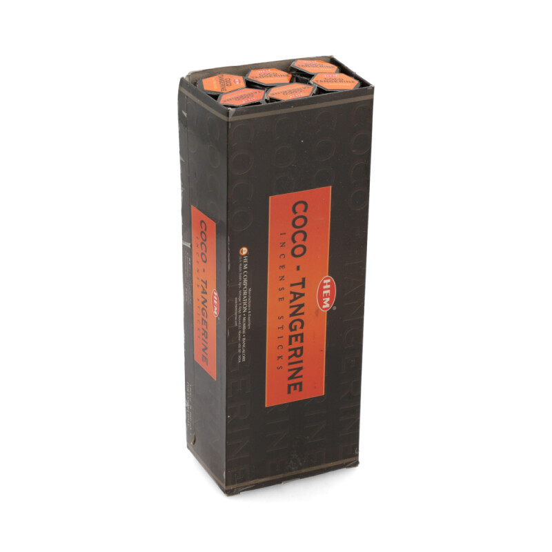 INCIENSO HEM CAJA HEXAGONAL X6 Coco/mandarina
