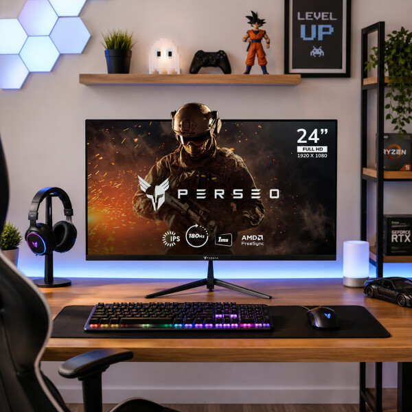 Monitor Gamer Perseo 24" Ips Fhd 180hz MONITOR PERSEO 24" 180HZ FHD